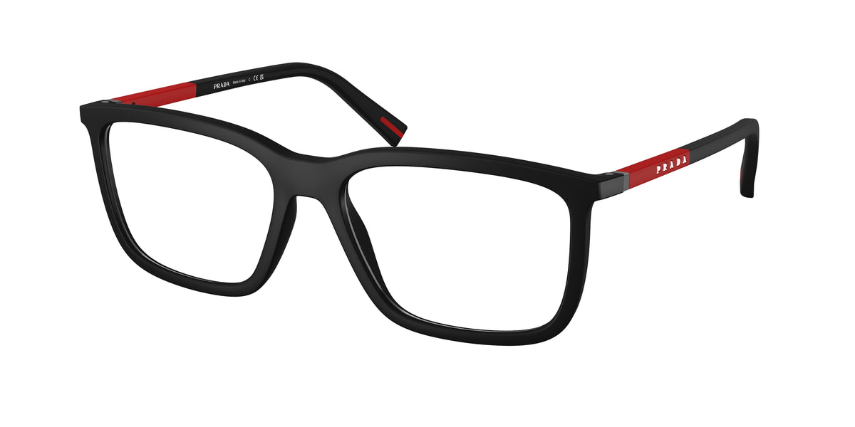 Prada Linea Rossa PS 01SV – Noir caoutchouté DG01O1