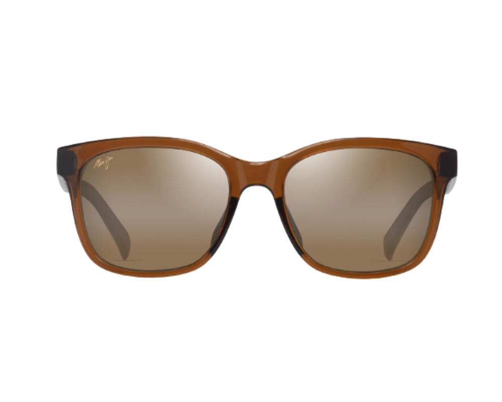 Lunettes de soleil Maui Jim ʻŌwelo – coloris Brun foncé transparent brillant