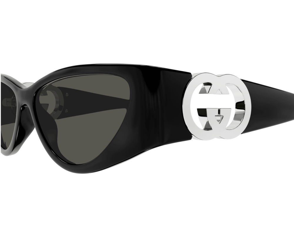 Lunettes de soleil Gucci Emblem GG1824S Noir (001) - vue 3/4