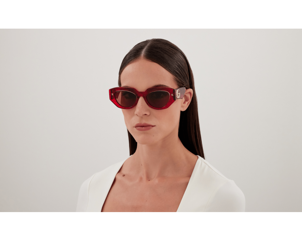 Lunettes de soleil Gucci GG Logo GG1421S Noir - vue 3/4