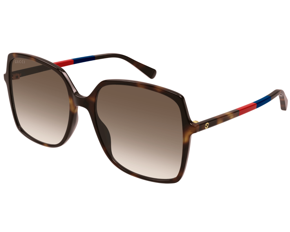 Lunettes de soleil Gucci Logo GG0544S Noir - vue de profil