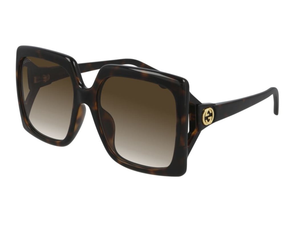 Lunettes de soleil Gucci Logo GG0876SA Noir - vue de profil