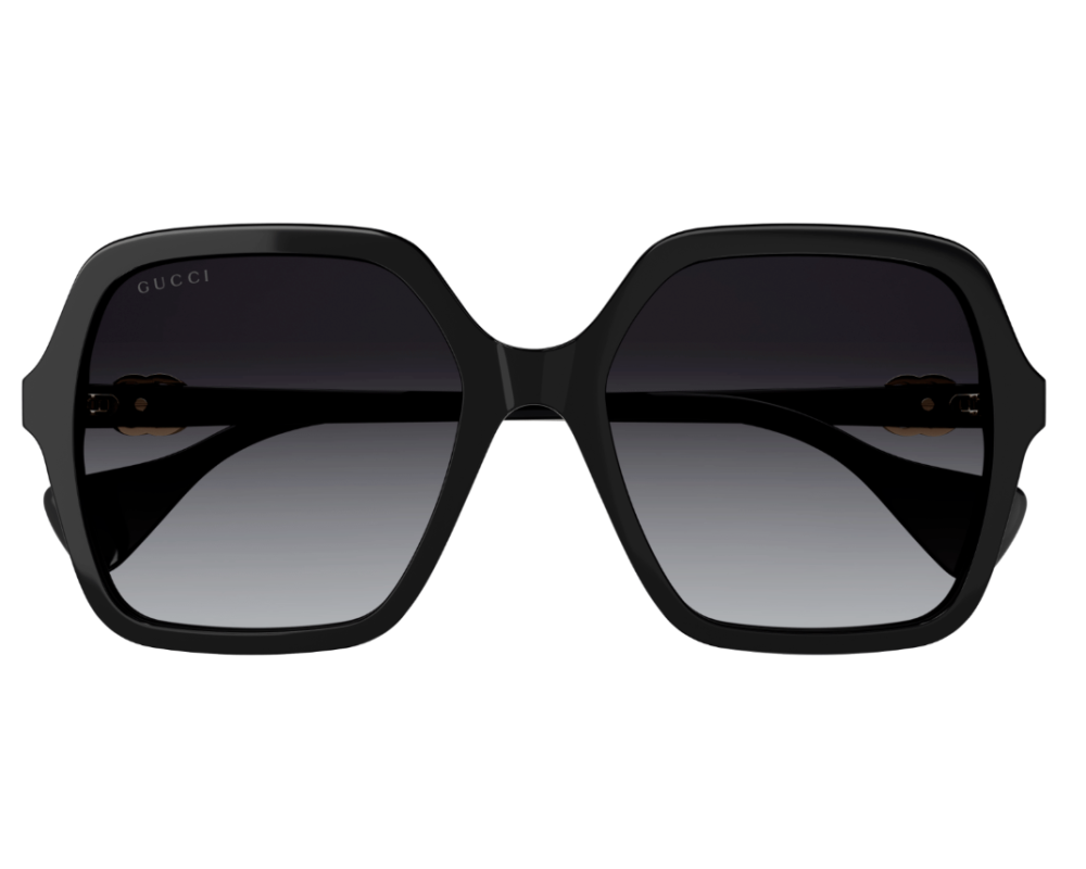 Lunettes de soleil Gucci Logo GG1072SA Noir - vue de profil