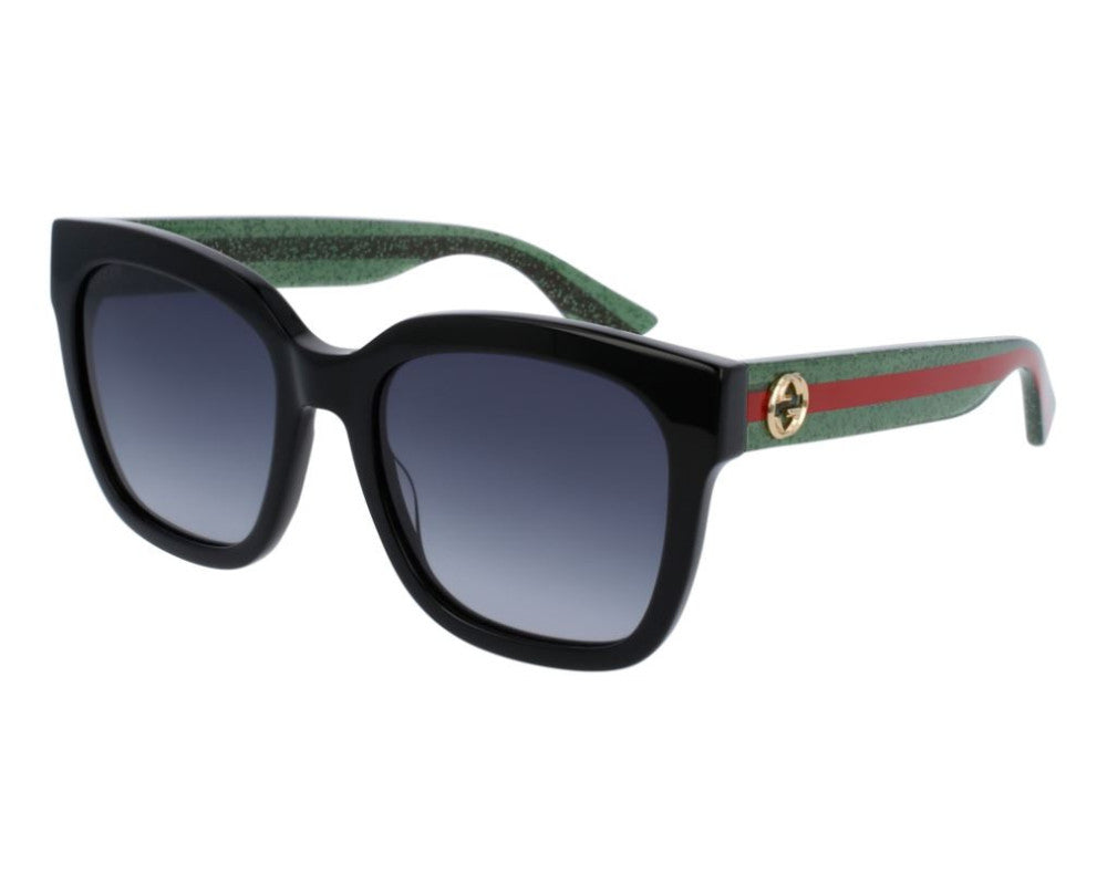 Lunettes de soleil Gucci Web GG0034SN Noir - vue 3/4
