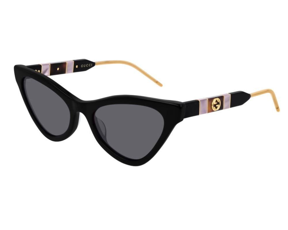 Lunettes de soleil Gucci Web GG0597S Noir - vue de face