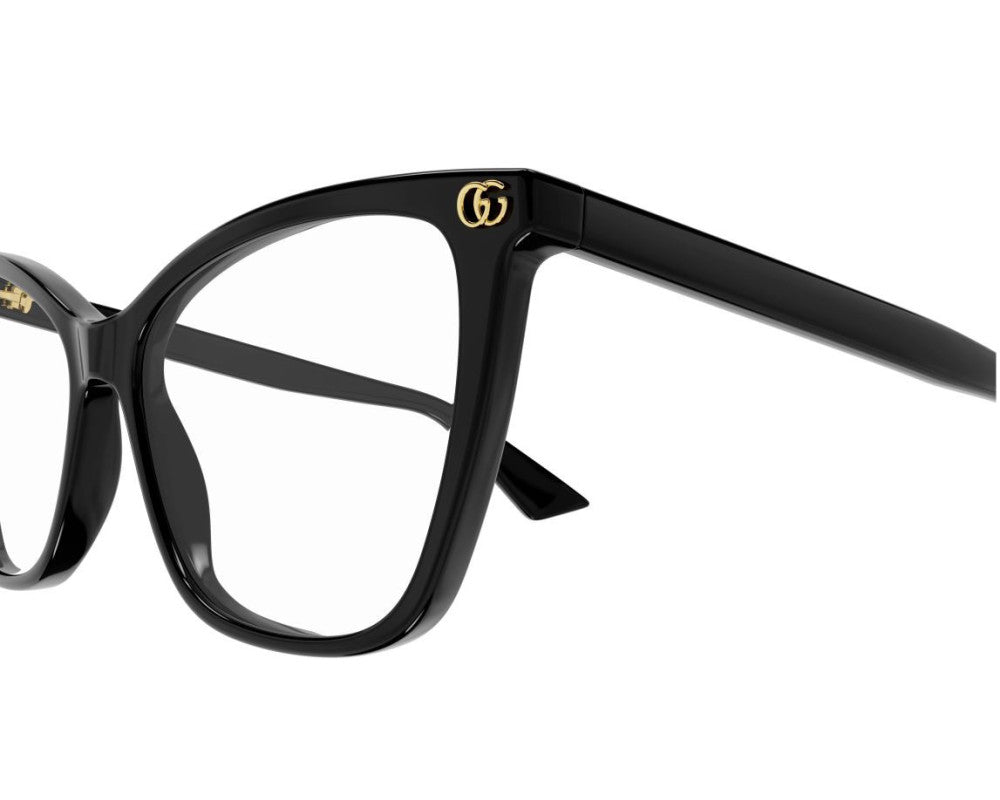 Lunettes de vue Gucci Emblem GG1817O Noir (001) - vue 3/4