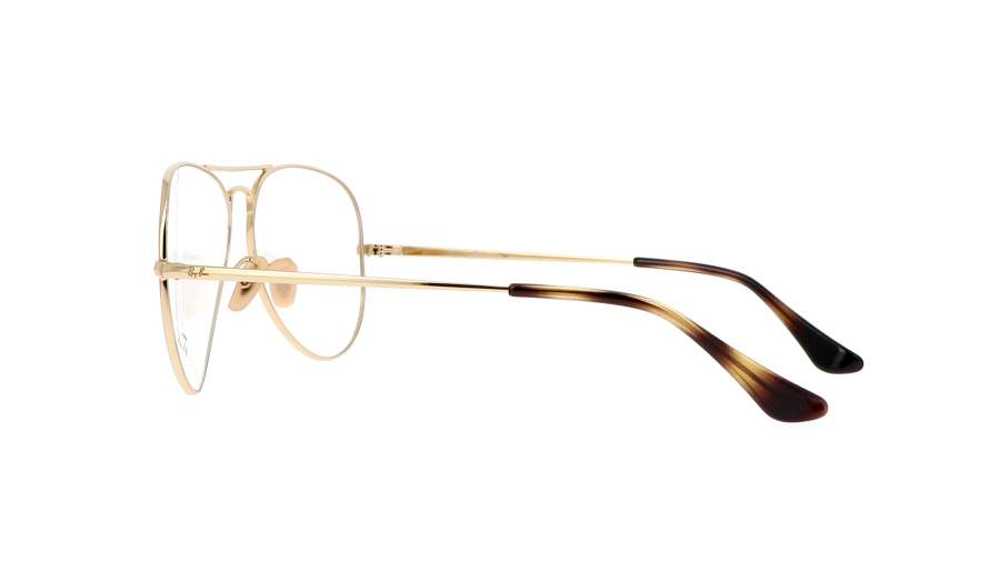 Lunettes de vue Ray-Ban Aviator optics RX6489 RB6489 2500 55-14 Or