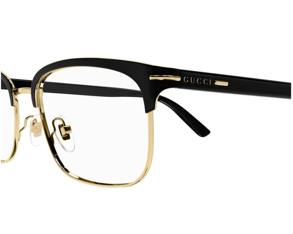 Lunettes de vue Gucci Lettering GG1448O Noir (001) - vue 3/4