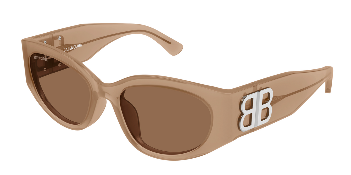 Lunettes de soleil Balenciaga Everyday BB0324SK - Marron