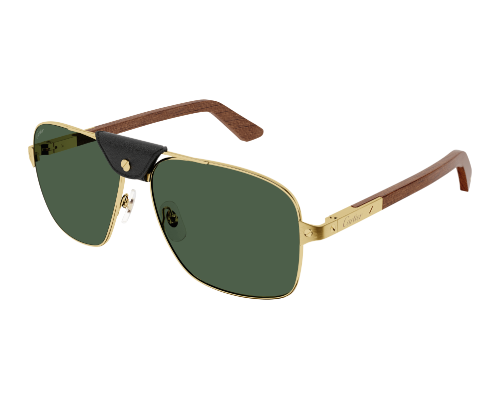 Lunettes de soleil Cartier Corne et Bois Santos CT0389S