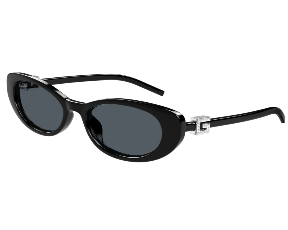 Lunettes de soleil Gucci Emblem GG1680S Noir - détail des branches