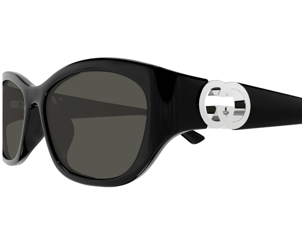 Lunettes de soleil Gucci Emblem GG1826SK Noir - vue 3/4