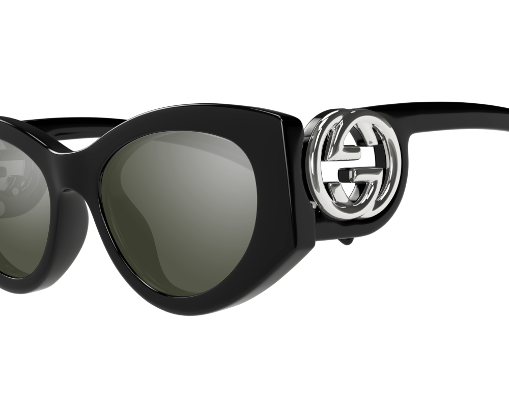 Lunettes de soleil Gucci GG Logo GG1691S Noir - vue 3/4