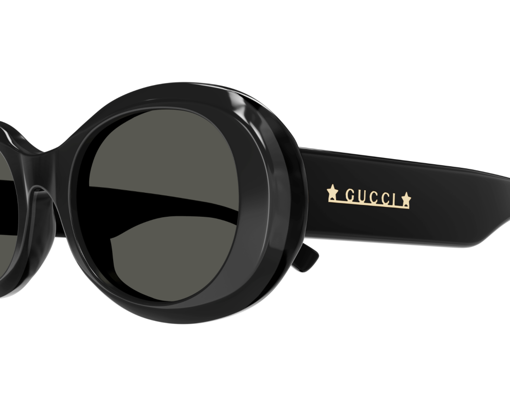 Lunettes de soleil Gucci Lettering GG1587S Noir - vue 3/4
