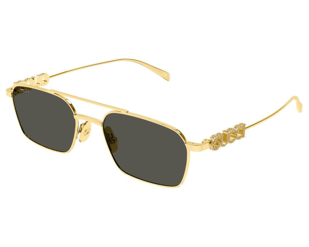 Lunettes de soleil Gucci Lettering GG1804S Doré (001) - vue de face
