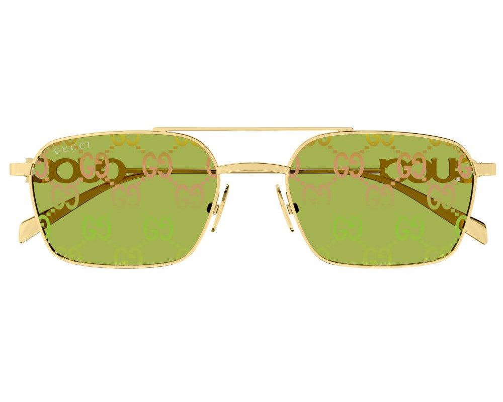 Lunettes de soleil Gucci Lettering GG1804S Doré (001) - détail des branches