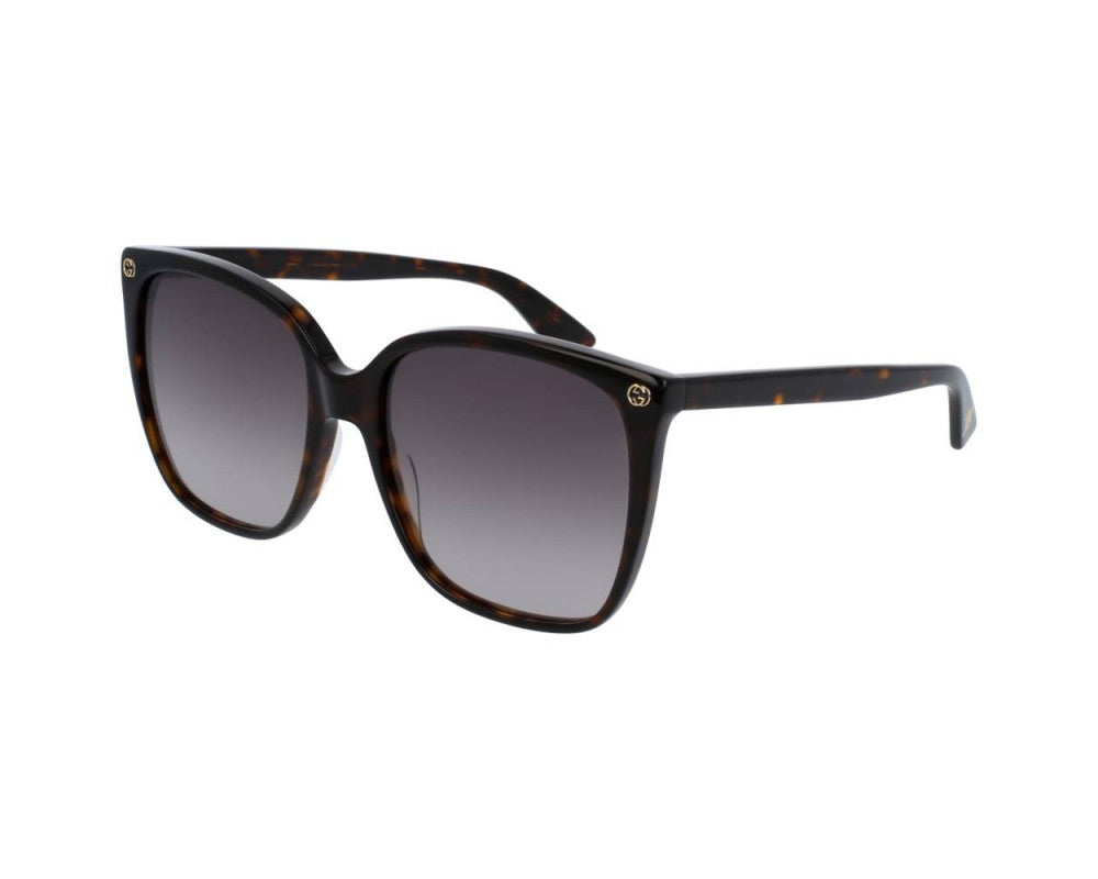 Lunettes de soleil Gucci Logo GG0022S Noir - vue arrière