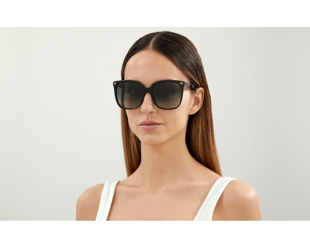 Lunettes de soleil Gucci Logo GG0022S Noir - détail des branches