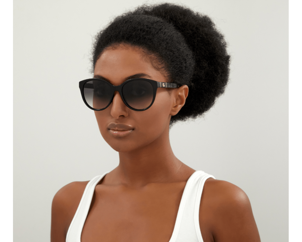 Lunettes de soleil Gucci Logo GG0631S Noir - vue de profil