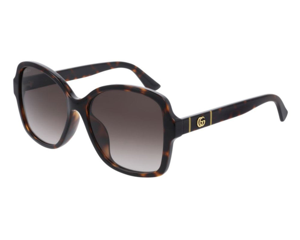 Lunettes de soleil Gucci Logo GG0765SA Noir - vue de profil