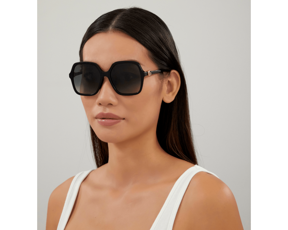 Lunettes de soleil Gucci Logo GG1072SA Noir - détail des branches