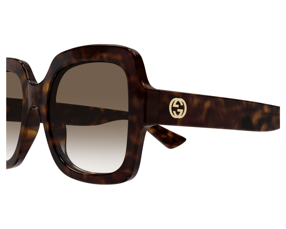 Lunettes de soleil Gucci Logo GG1337S Noir - vue de face