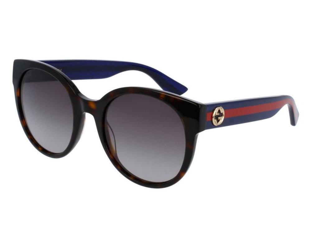 Lunettes de soleil Gucci Web GG0035SN Vert et noir - vue de profil