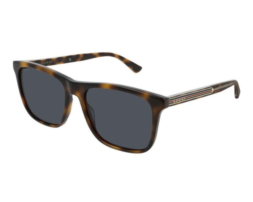 Lunettes de soleil Gucci Web GG0381SN Noir - vue de profil