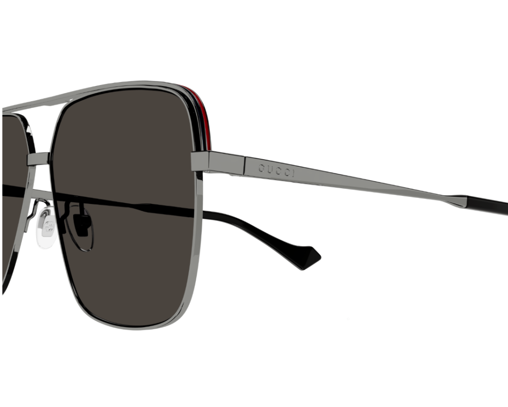 Lunettes de soleil Gucci Web GG1099SA Ruthenium - vue 3/4