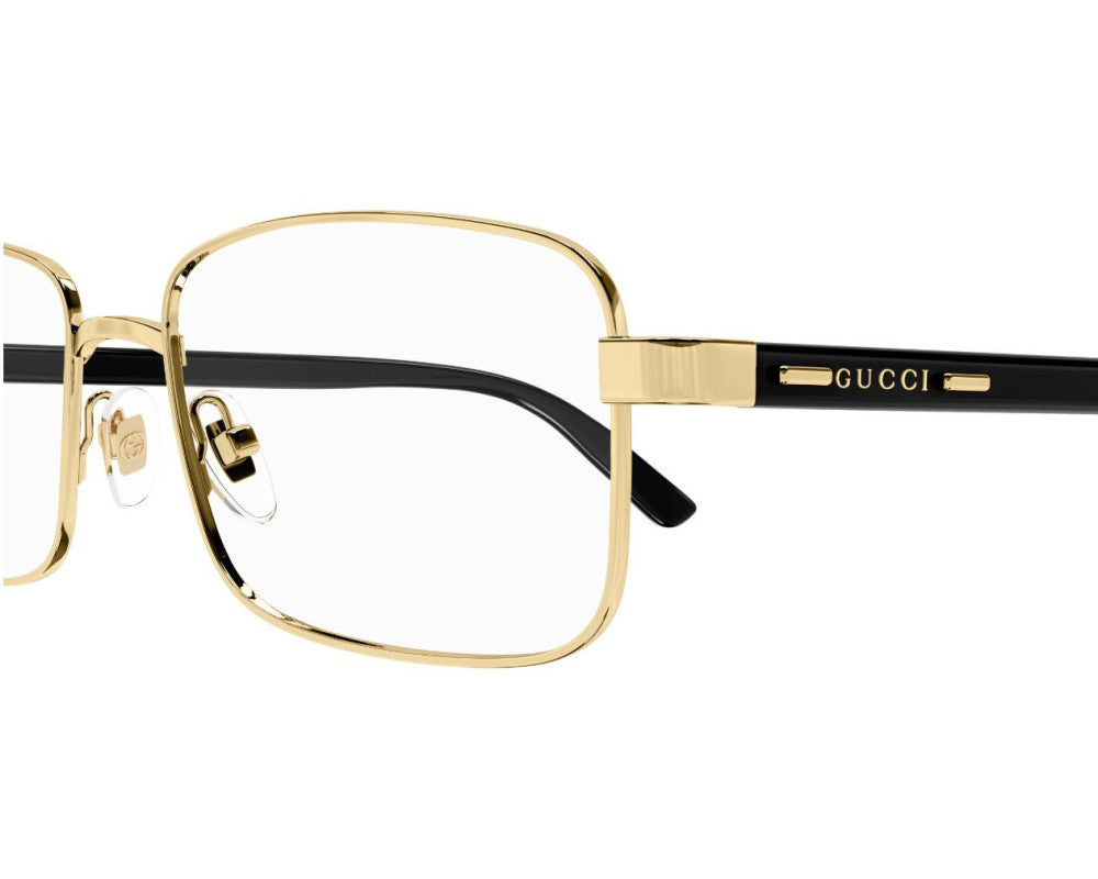 Lunettes de vue Gucci Lettering GG1586O Doré - vue 3/4