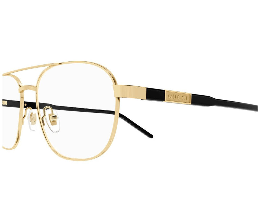 Lunettes de vue Gucci Lettering GG1800O Doré (001) - vue 3/4