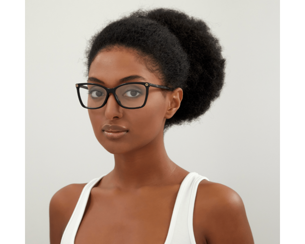 Lunettes de vue Gucci LOGO GG0025O Noir - vue de profil