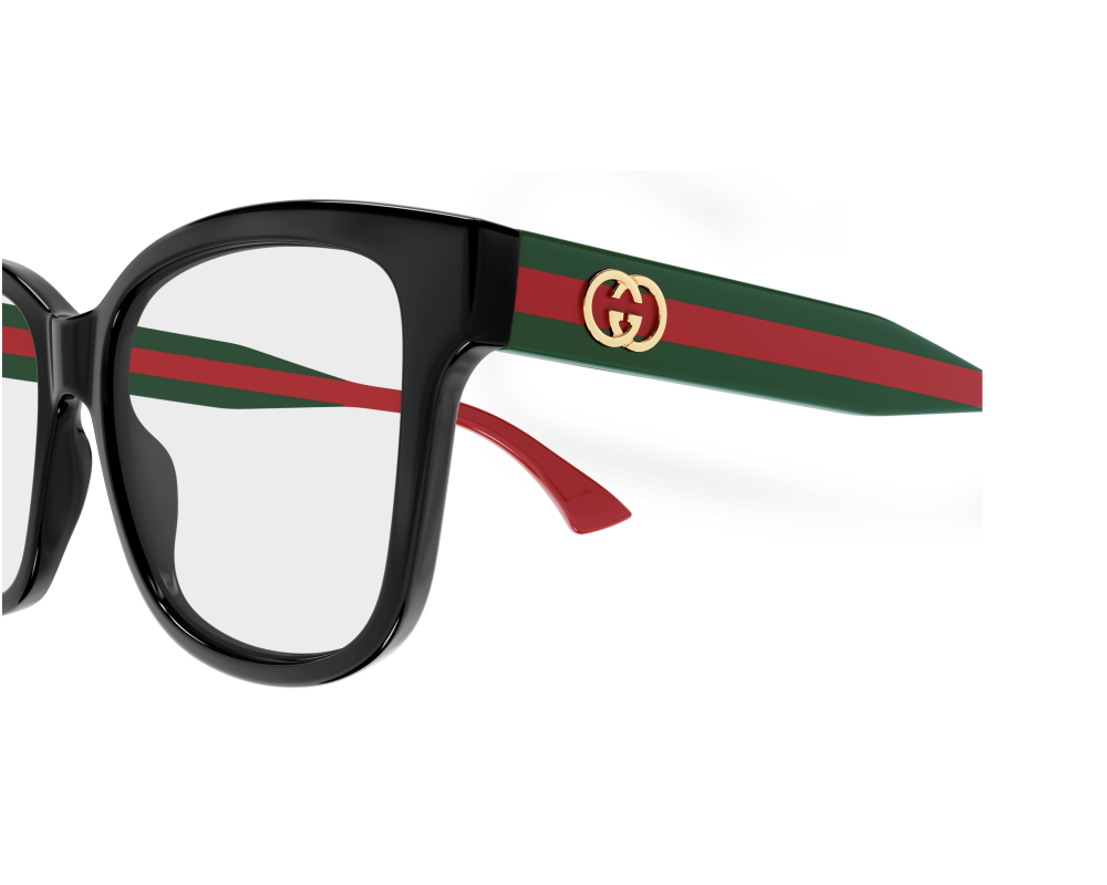 Lunettes de vue Gucci Sign GG0038OANN Noir - vue 3/4