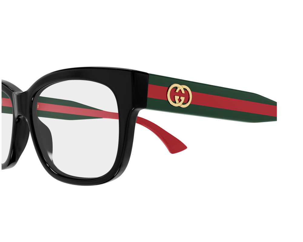 Lunettes de vue Gucci Sign GG0278OAN Noir - vue 3/4